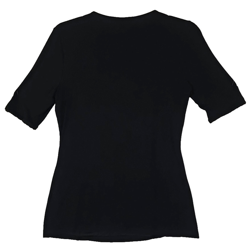 White House Black Market ~Woman Size S~ Black Stretch Top Shirt Short Sleeve. - Picture 7 of 11
